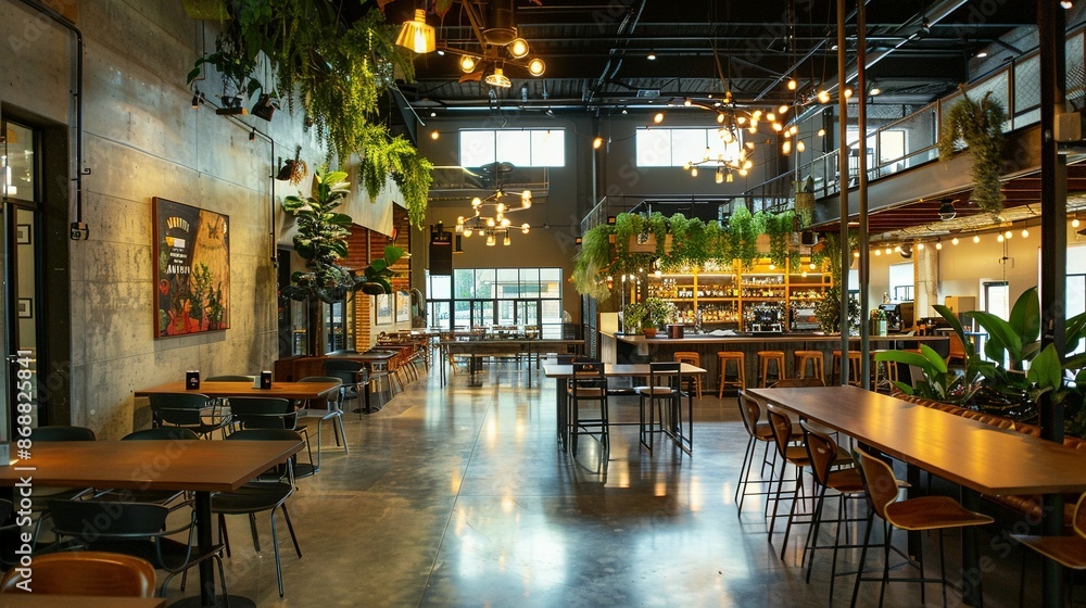 Event Venue and Coffee Shop Interior Event Venue and Coffee Shop Interior