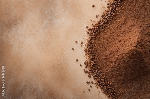 Coffee ground powder photo