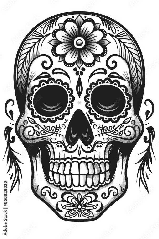 Sugar Skull with Flower Sugar Skull with Flower