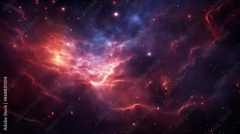 Space nebula and galaxy Space nebula and galaxy