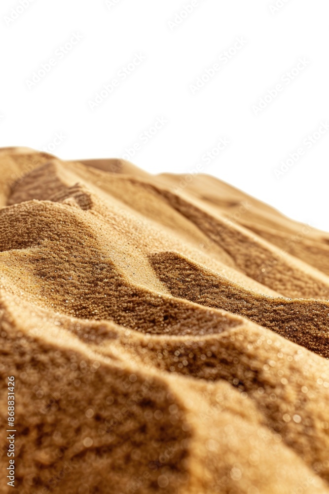 A close-up view of a sand dune with a white sky in the background, perfect for travel or adventure-themed designs A close-up view of a sand dune with a white sky in the background, perfect for travel or adventure-themed designs