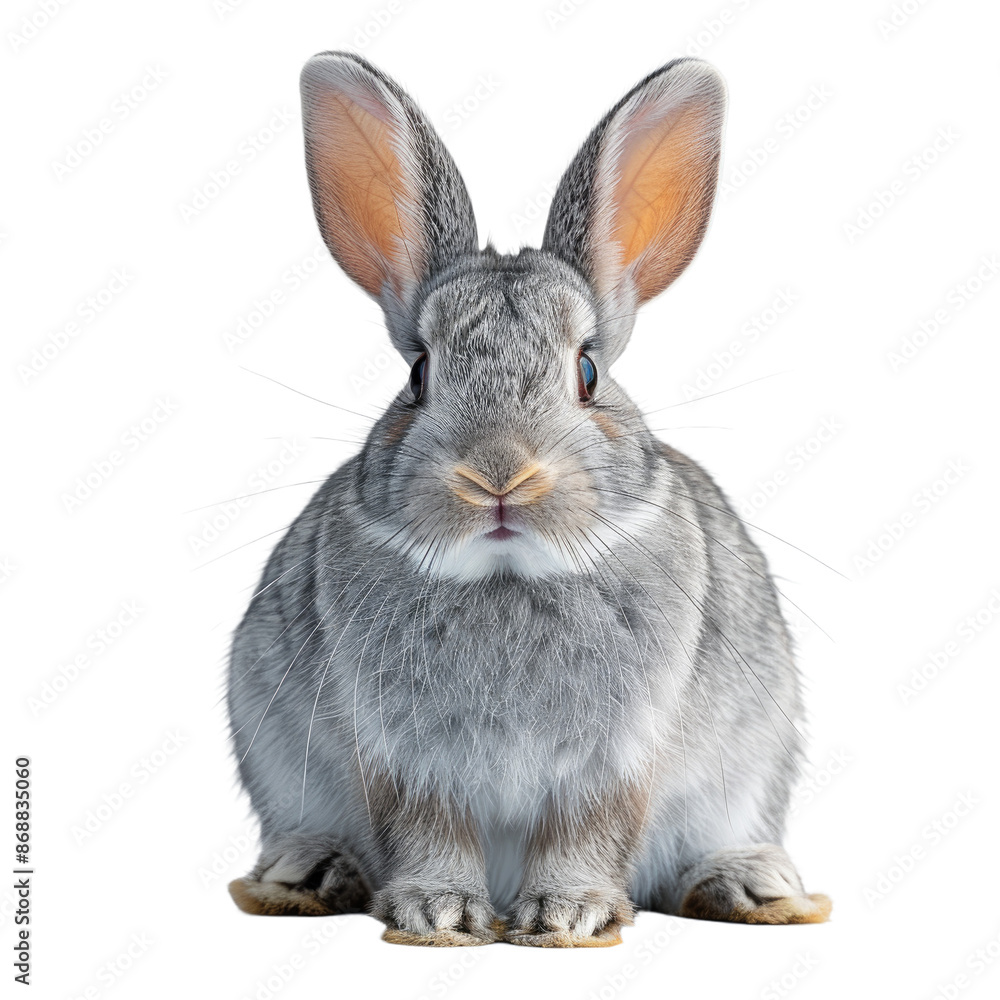 Obraz premium Cute Bunny isolated on a transparent background for web banner