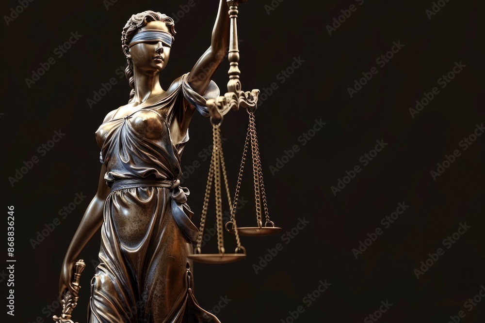A statue of Lady Justice holding a balance scale, symbolizing fairness and impartiality A statue of Lady Justice holding a balance scale, symbolizing fairness and impartiality