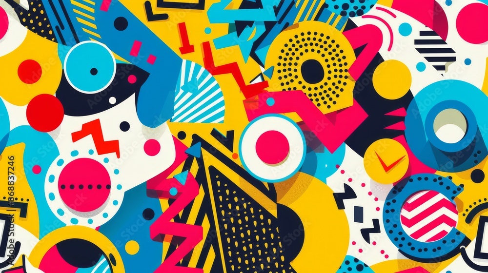 Abstract Geometric Pattern with Vibrant Colors Abstract Geometric Pattern with Vibrant Colors