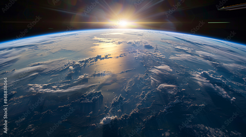 Sunrise Over Earth From Space Sunrise Over Earth From Space