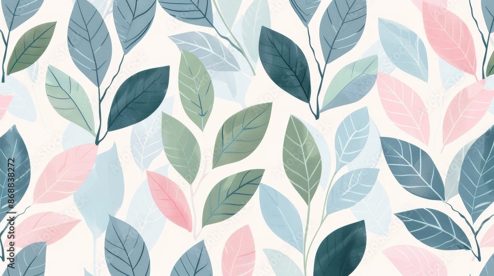Abstract Watercolor Leaf Pattern Abstract Watercolor Leaf Pattern
