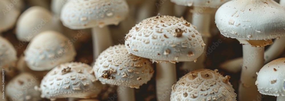 Mushrooms champignon horizontal wallpaper background Mushrooms champignon horizontal wallpaper background