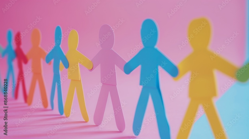 Paper people symbol of unity wallpaper background Paper people symbol of unity wallpaper background