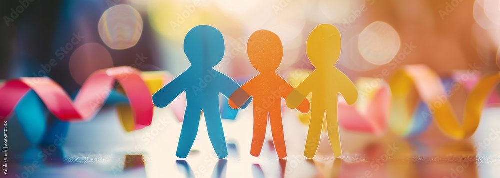 Paper people symbol of unity wallpaper background Paper people symbol of unity wallpaper background