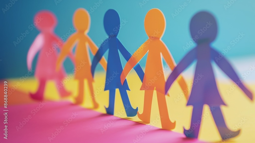 Paper people symbol of unity wallpaper background Paper people symbol of unity wallpaper background