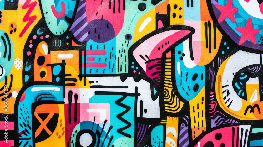 Abstract Graffiti Wall Art Abstract Graffiti Wall Art