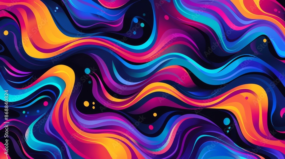 Fototapeta premium Abstract Swirling Colors in a Digital Canvas