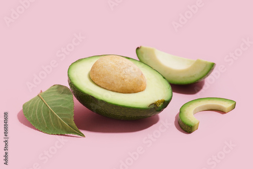 Fresh avocado half with see...