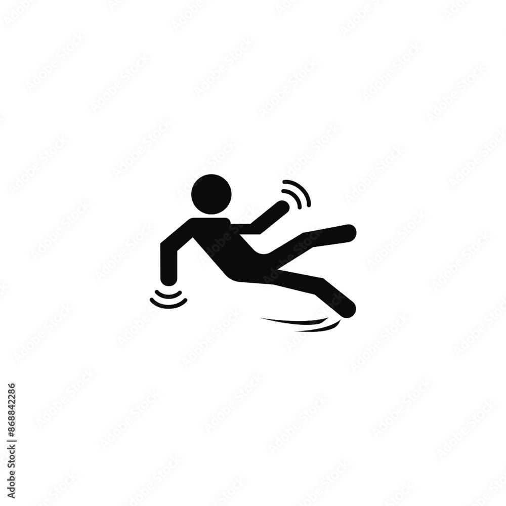 Slippery when wet sign or slip hazard icon vector isolated. Best slip hazard icon for Caution Wet Floor, Beware of Slipping Slippery when wet sign or slip hazard icon vector isolated. Best slip hazard icon for Caution Wet Floor, Beware of Slipping