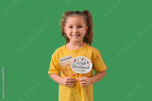 Cute little girl with decor...