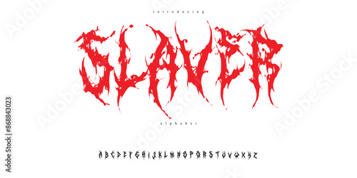 Death Metal Rock Horror Font Alphabet Logo 
