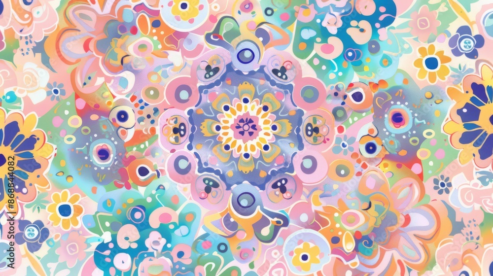 Fototapeta premium Abstract Colorful Floral Pattern