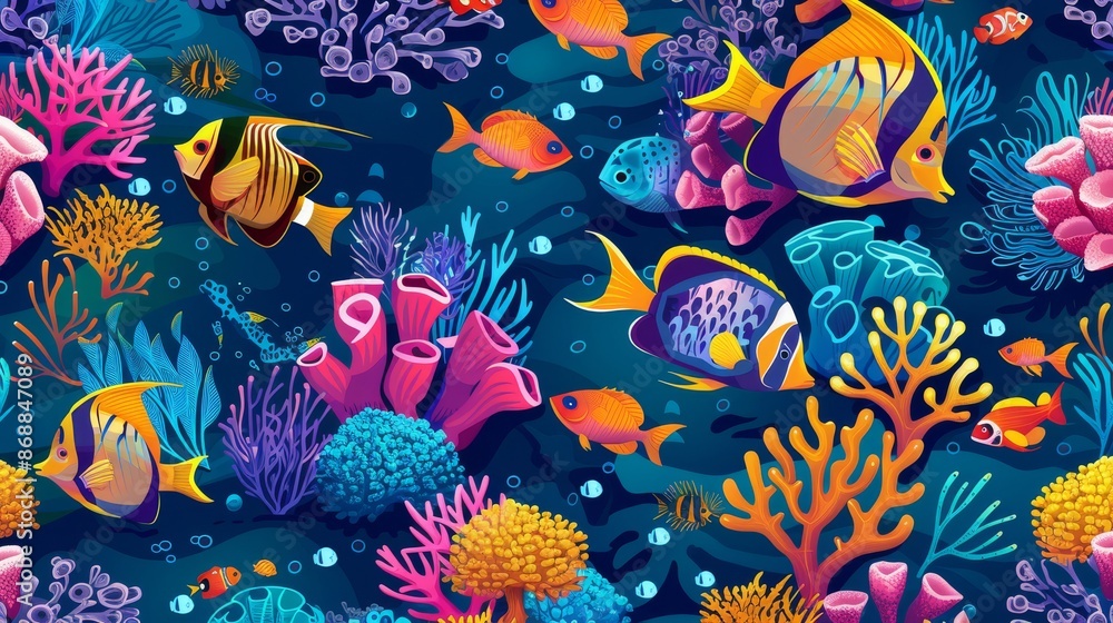 Fototapeta premium Sea Life: Vibrant Underwater Paradise