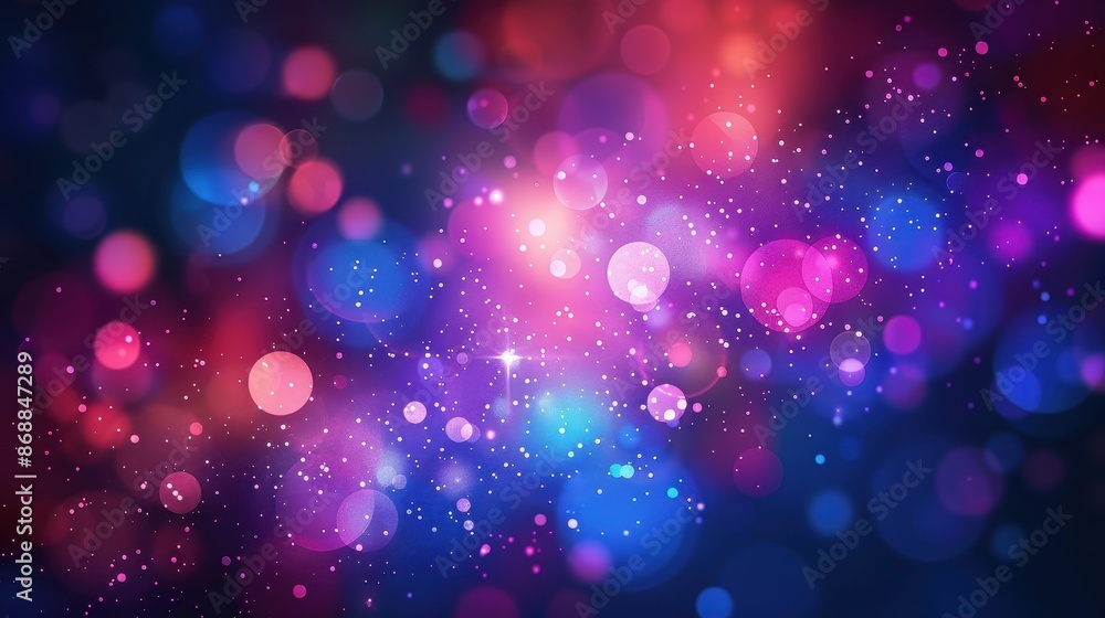 A dynamic and vibrant abstract image featuring bokeh light particles in vivid colors. The lights create a lively and festive atmosphere, perfect for celebration themes. A dynamic and vibrant abstract image featuring bokeh light particles in vivid colors. The lights create a lively and festive atmosphere, perfect for celebration themes.