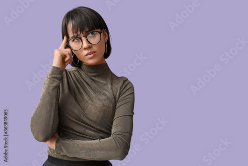 Portrait of pensive young w...