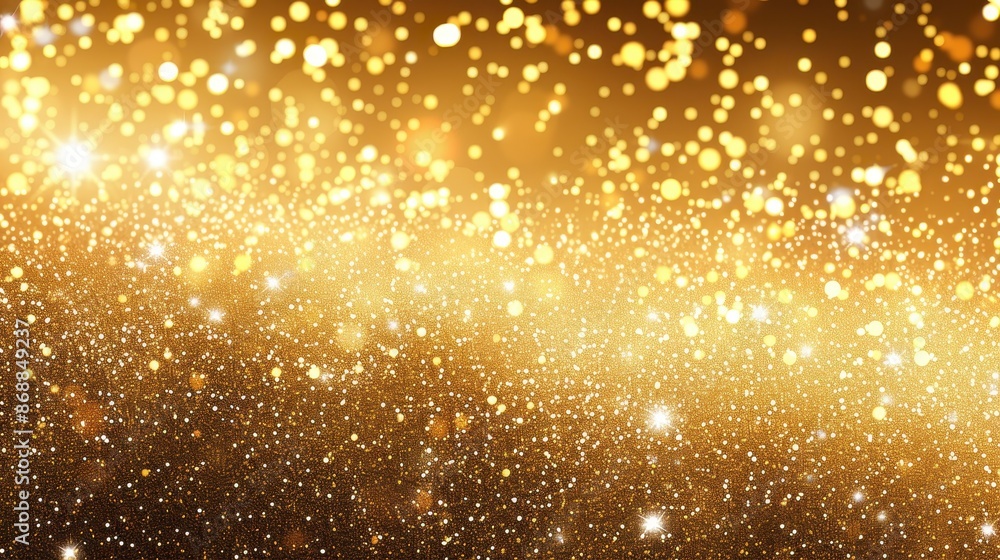 This image features a dazzling golden bokeh abstract background with numerous sparkles creating a festive and luxurious atmosphere, perfect for celebratory designs. This image features a dazzling golden bokeh abstract background with numerous sparkles creating a festive and luxurious atmosphere, perfect for celebratory designs.