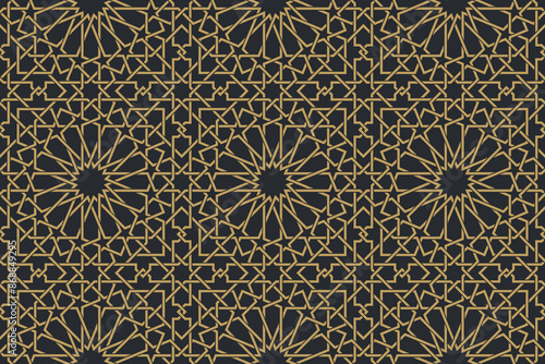 Seamless geometric pattern in authentic arabian style.