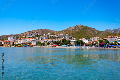 Fototapeta Naklejka Na Ścianę i Meble -  Beauty Datca town public beach in Turkey