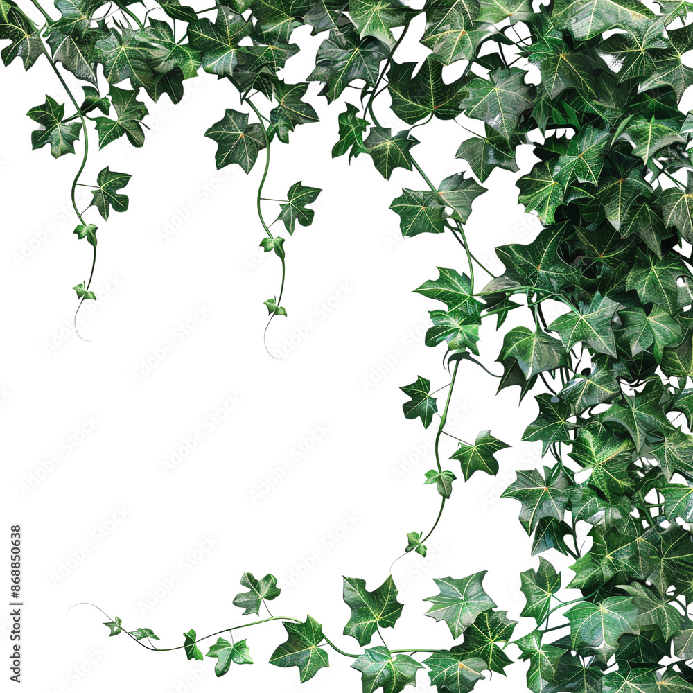 Here’s a possible name for the image: Floral Green Leaf Frame with Nature Elements on White Background Here’s a possible name for the image: Floral Green Leaf Frame with Nature Elements on White Background