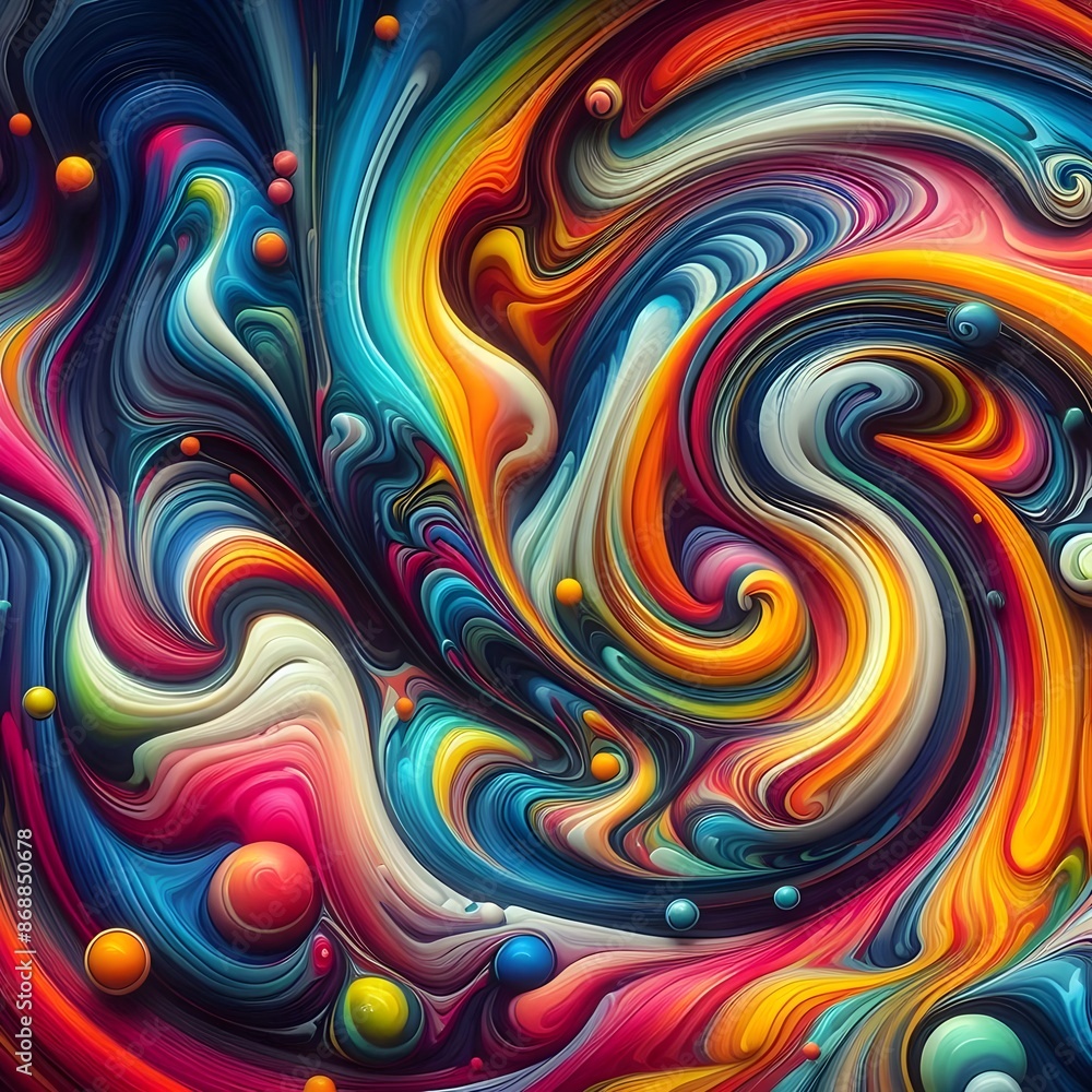 Liquid marble swirl. Liquid marble swirl.
