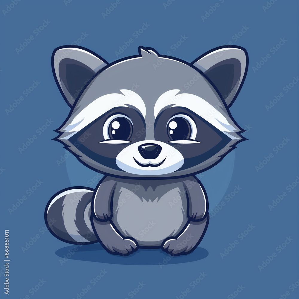 Playful Raccoon Cartoon Vector Icon: A Woodland-Themed Graphic Illustration Playful Raccoon Cartoon Vector Icon: A Woodland-Themed Graphic Illustration