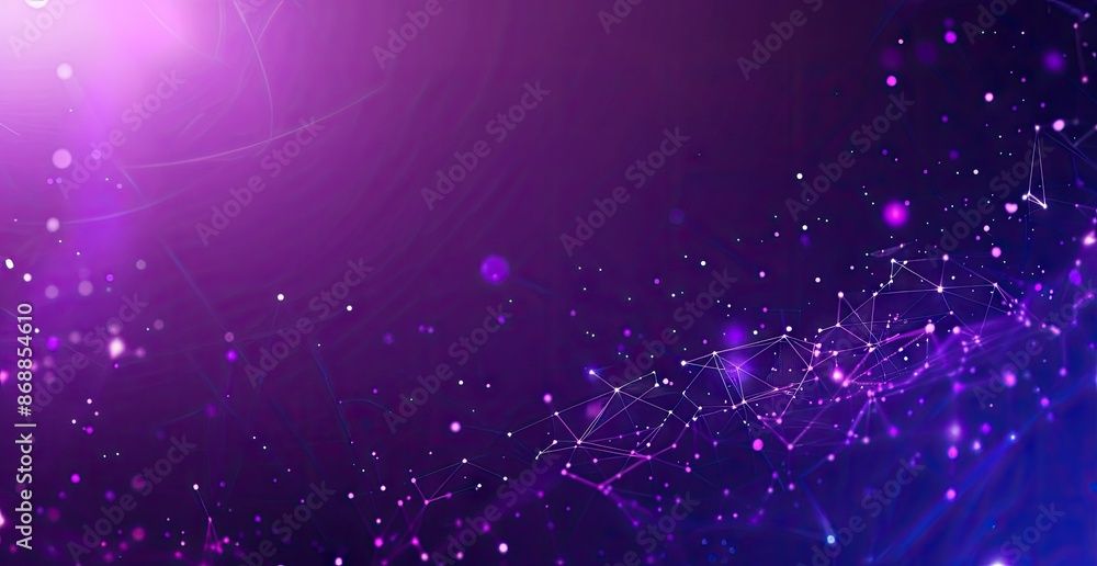 Purple Digital Abstract Background with Glowing Lines and Dots Purple Digital Abstract Background with Glowing Lines and Dots