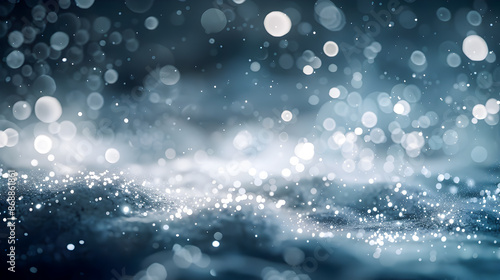 Wallpaper Mural Enchanting Snowfall in a Dreamlike Winter Wonderland with Ethereal Glowing Bokeh Backdrop Torontodigital.ca