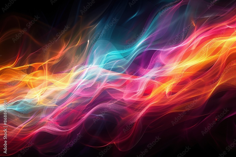 A colorful, blurry image of a light shining through a window A colorful, blurry image of a light shining through a window