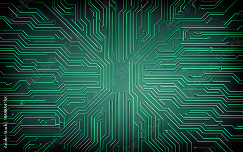 Obraz na płótnie circuit board electronic or electrical line on green engineering technology concept w salonie