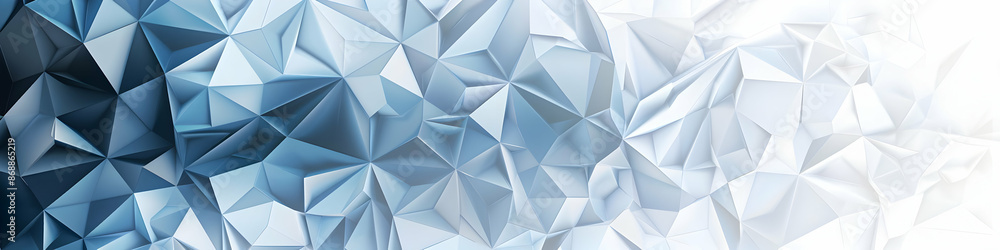 Abstract geometric polygonal background with shades of blue and white, creating a modern and dynamic design perfect for tech and design projects.