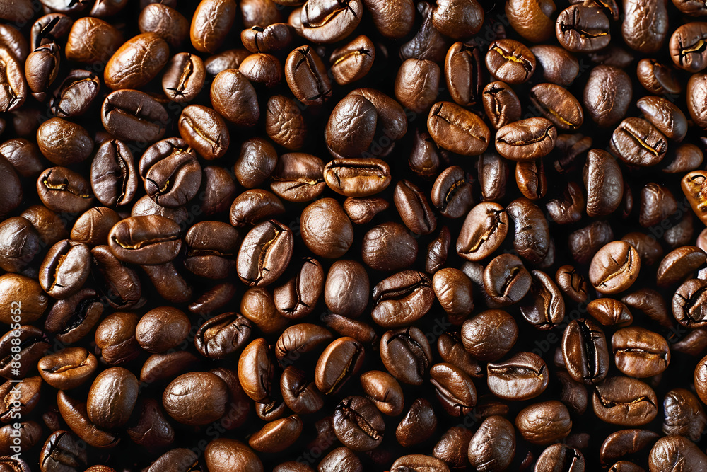 Close-up image of roasted coffee beans showcasing texture and color, perfect for coffee-themed designs, advertisements, blogs, and more. Close-up image of roasted coffee beans showcasing texture and color, perfect for coffee-themed designs, advertisements, blogs, and more.