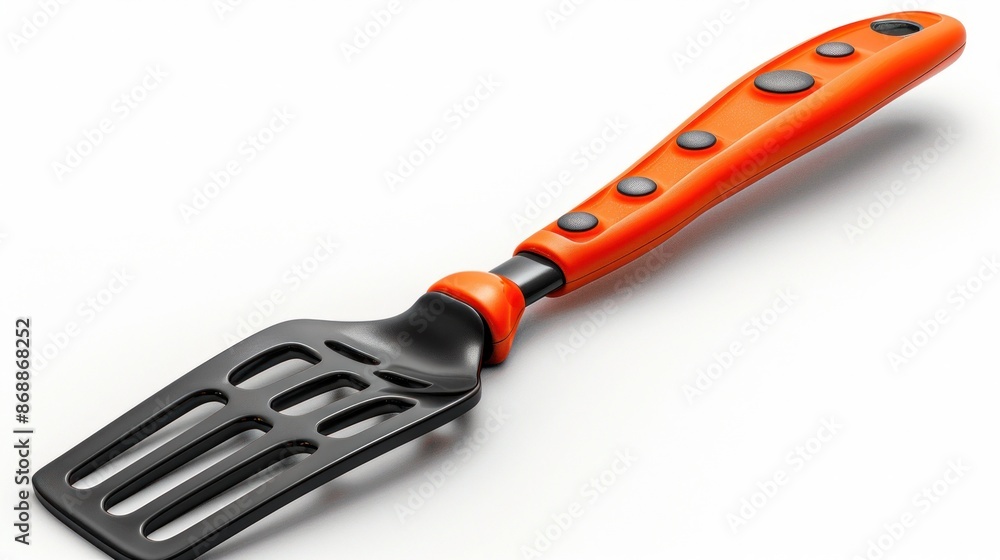 Black and Orange Plastic Spatula with Holes Black and Orange Plastic Spatula with Holes