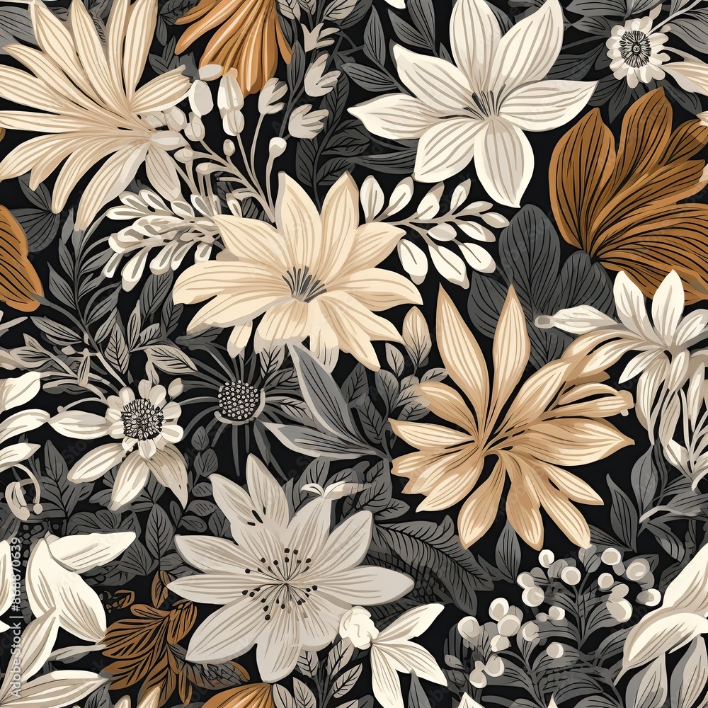 abstract, seamless floral pattern abstract, seamless floral pattern
