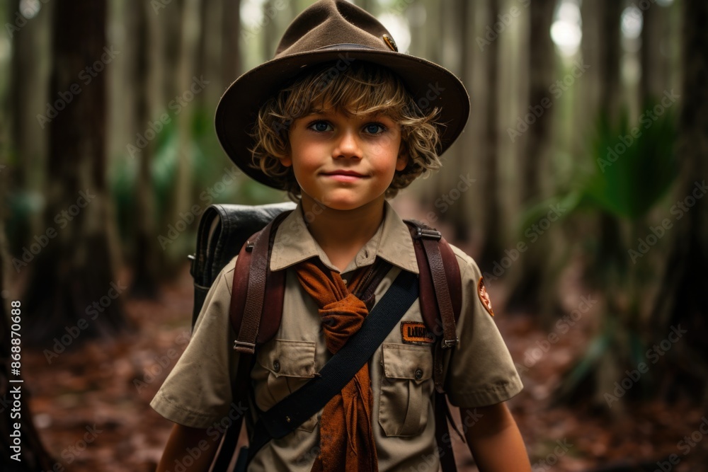 Spirit of Scout : an image celebrating the courage, resourcefulness and adventurous spirit embodied by those who share the values of Scouting.