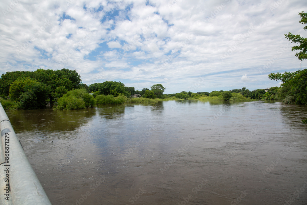 Des Moines River Flooding after Torrential Rain, June 23, 2024, Island Park Flood Waters, Windom, MN Des Moines River Flooding after Torrential Rain, June 23, 2024, Island Park Flood Waters, Windom, MN
