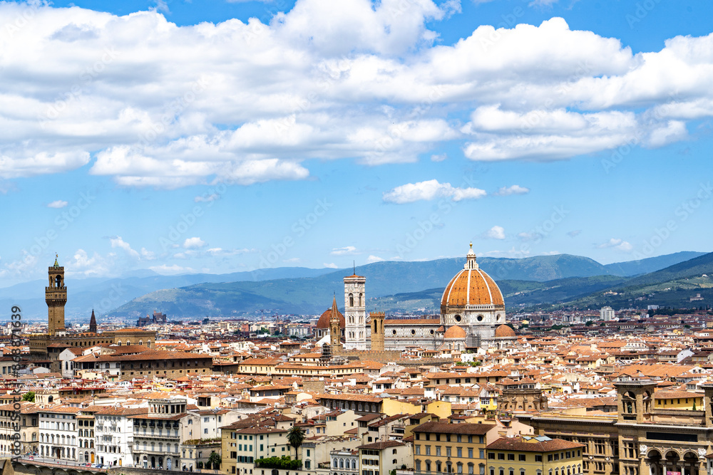 Fototapeta premium Florence Italy Landscape with Duomo Santa Maria Del Fiore