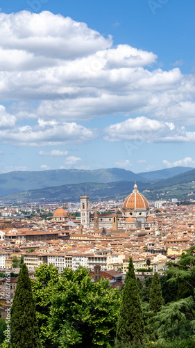 Florence Italy Portrait with Duomo Santa Maria Del Fiore