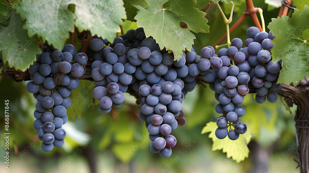 clusters of grapes hanging on vines clusters of grapes hanging on vines
