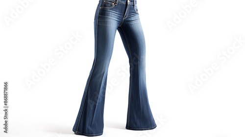 blue jeans isolated on white photo