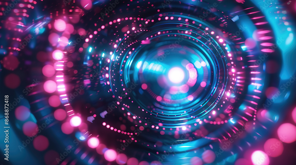 Obraz premium Abstract concepts of technological particles