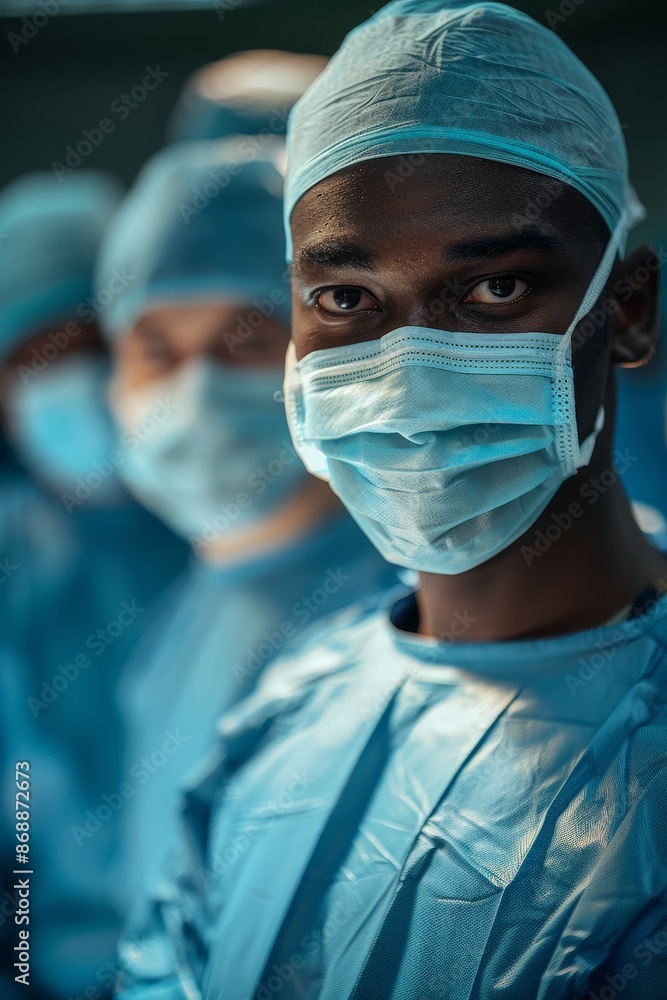 Confident Young Surgeons Team Ready for Medical Operation in Hospital Confident Young Surgeons Team Ready for Medical Operation in Hospital