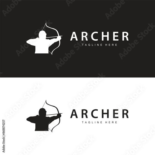 Archer logo vintage design old inspiration archer tool arrow template brand