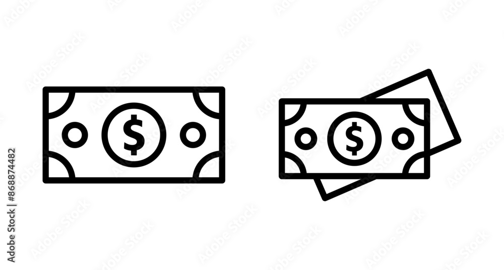 Money icon vector isolated on white background. Money vector icon. Dollar icon Money icon vector isolated on white background. Money vector icon. Dollar icon