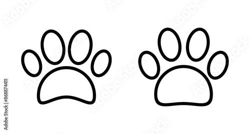 Paw icon vector isolated on white background. Paw Print icon