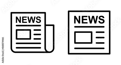 Newspaper icon vector isolated on white background. news paper icon vector